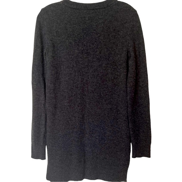 GAP Maternity Gray Bright Multi Color block Heart Crewneck Cozy Sweater XS - Picture 4 of 10